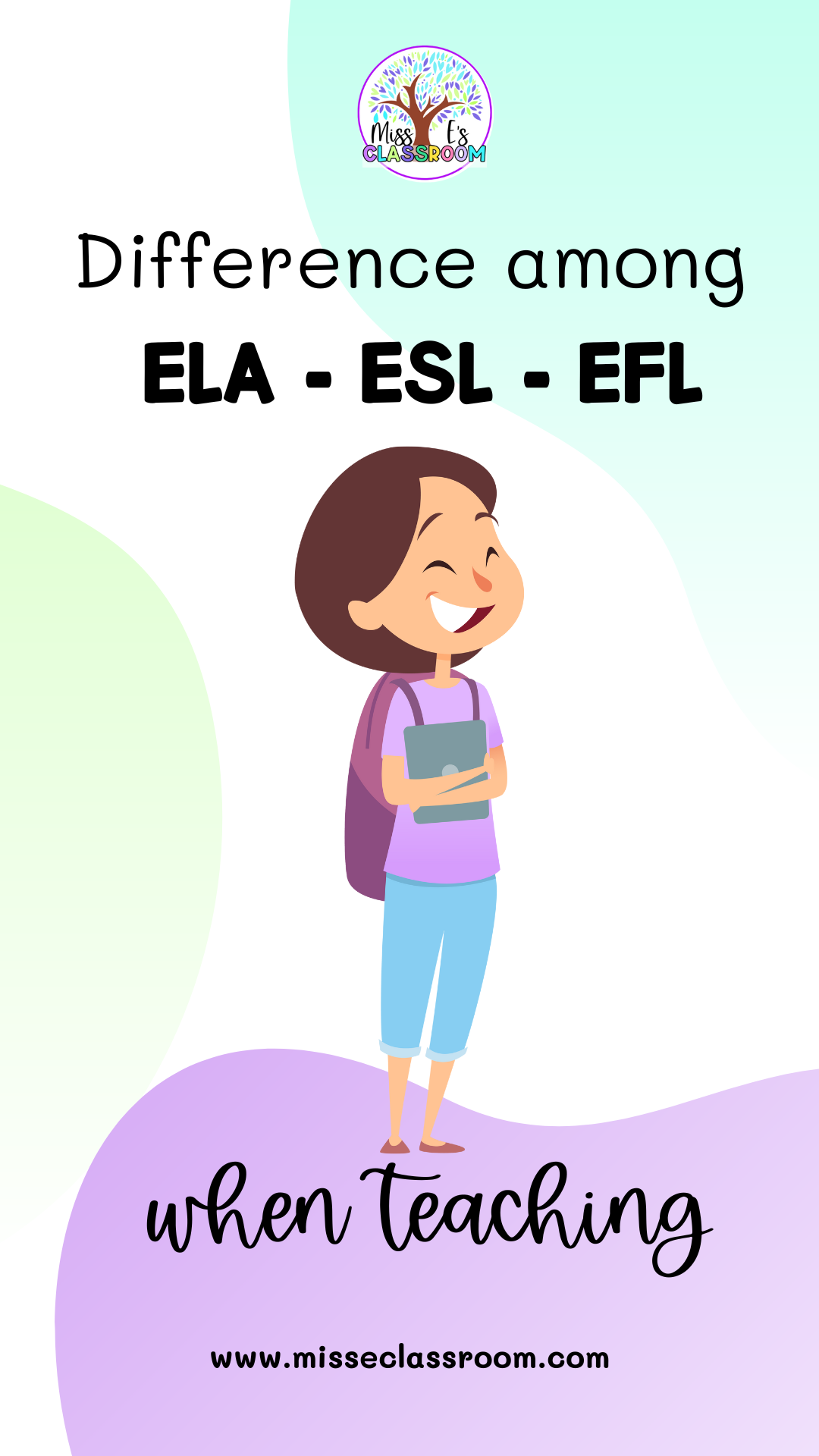 ESL, EFL And ELA When Teaching English. | Miss E Classroom