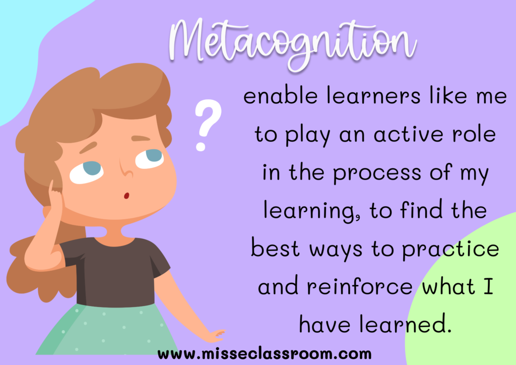 What About Metacognition In The ESL / EFL Classroom? | Miss E Classroom